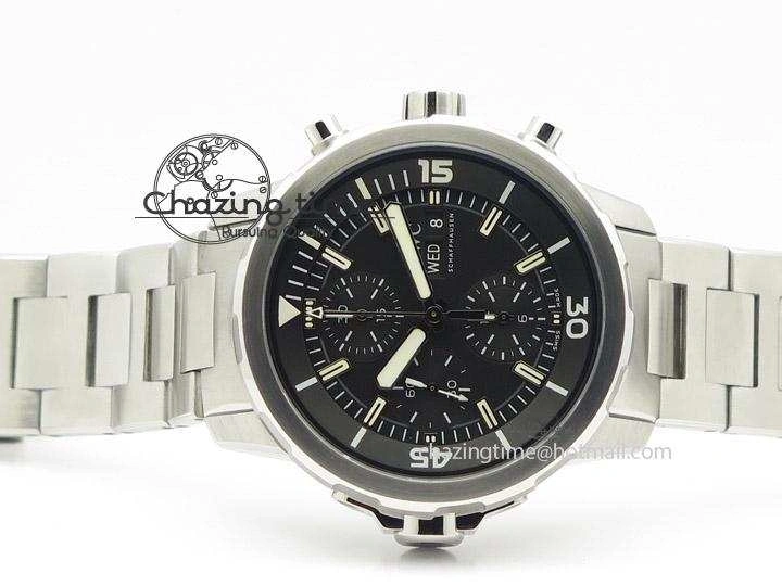 MIROTIME 0520 Classic Aquatimer Chrono IW376803 V6F 1:1 Best Edition Black Dial On SS Bracelet A 7361